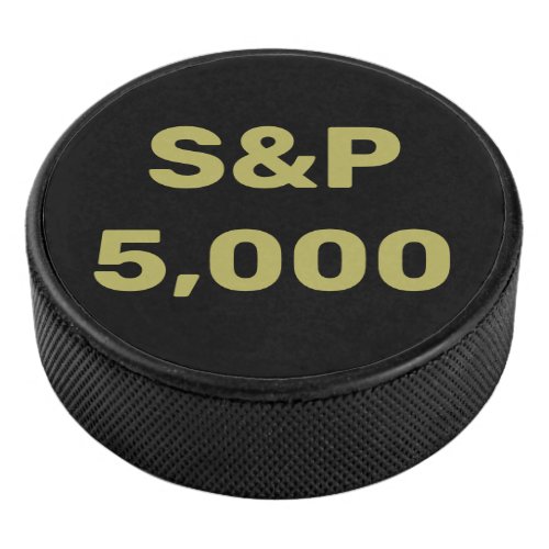 SP 5000 Level Stock Market Index Celebration Hockey Puck