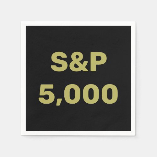 SP 5000 Level Stock Market Index Celebration Napkins