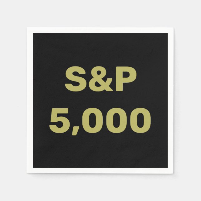 S&P 5,000 Level Stock Market Index Celebration Napkins (Front)