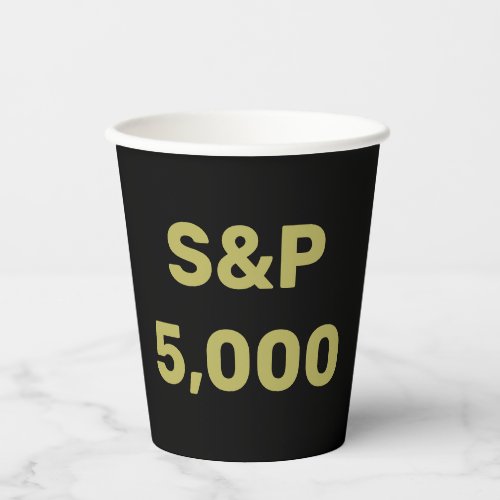 SP 5000 Level Stock Market Index Celebration Paper Cups