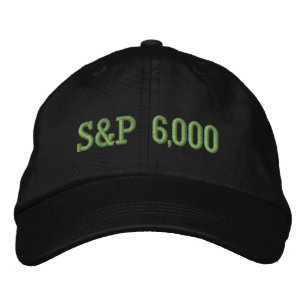 S&P 6,000 Level Stock Market Index Celebration Embroidered Baseball Cap