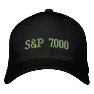 S&P 7,000 Level Stock Market Index Celebration Embroidered Baseball Cap