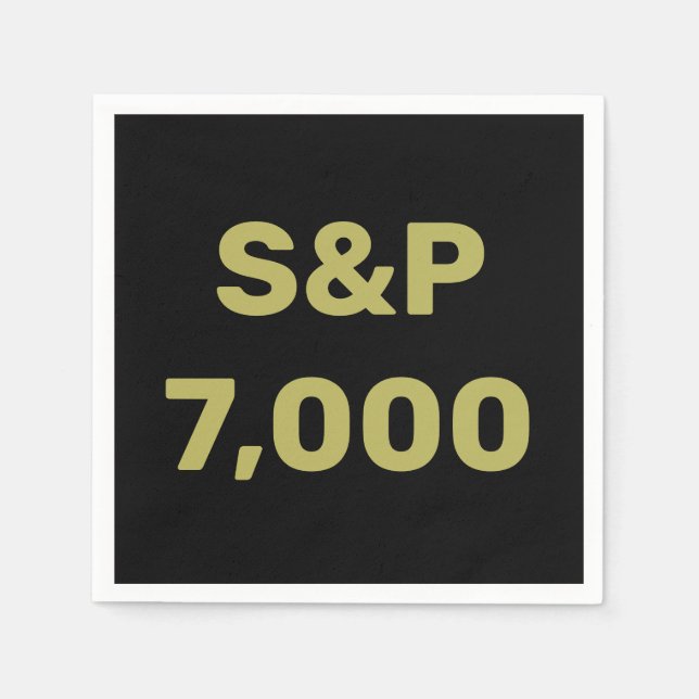 S&P 7,000 Level Stock Market Index Celebration Napkins (Front)