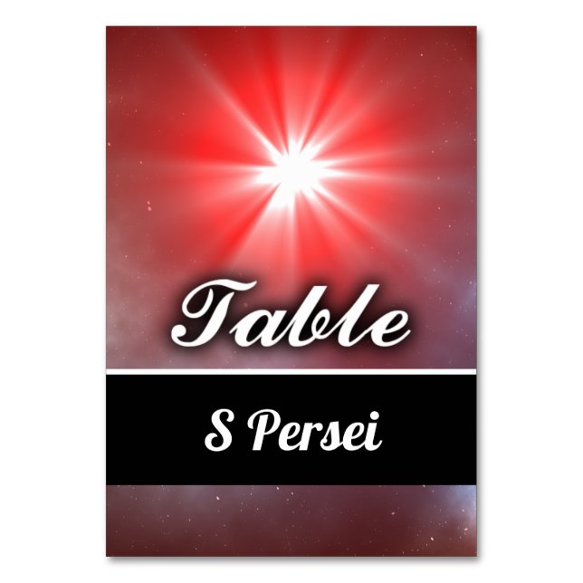 S Persei Table Number (Front)