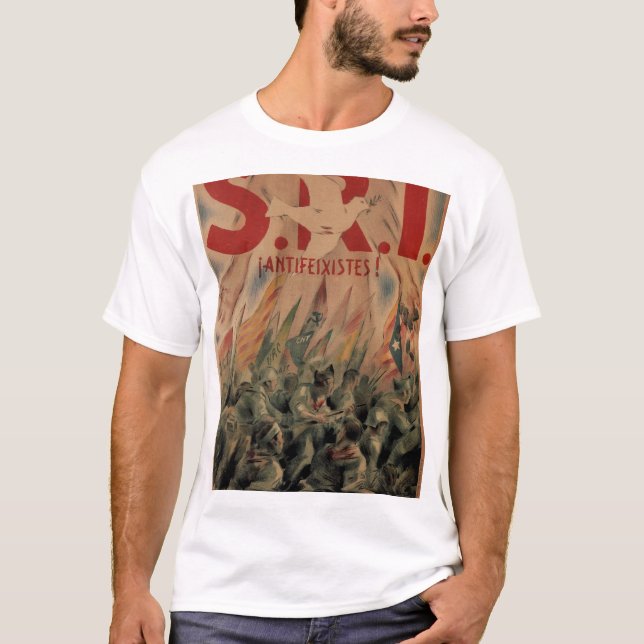 S. R. I. Antifascist! Think of_Propaganda Poster T-Shirt (Front)