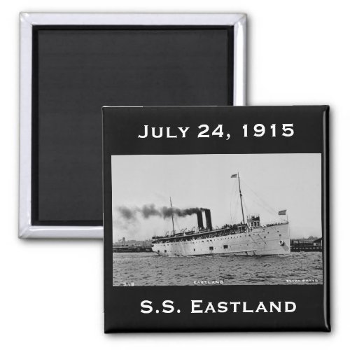 SS Eastland as photographed by Pesha Postcard Co Magnet