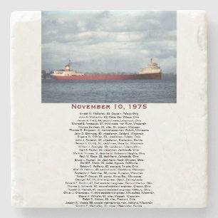 S.S. Edmund Fitzgerald Stone Coaster