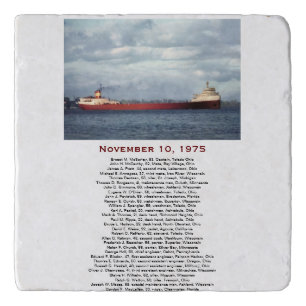 S.S. Edmund Fitzgerald Stone Trivet