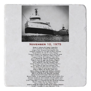 S.S. Edmund Fitzgerald Stone Trivet