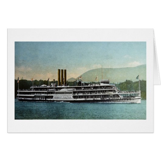 S.S. Robert Fulton - Hduson Riv er Day Line Cards (Front Horizontal)