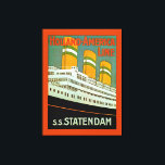 s.s. Statendam Canvas Print<br><div class="desc">Vintage art deco ocean liner poster for Holland-America Line's three-stack liner s.s. Statendam of 1934.</div>
