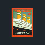s.s. Statendam Canvas Print<br><div class="desc">Vintage art deco ocean liner poster for Holland-America Line's three-stack liner s.s. Statendam of 1934.</div>