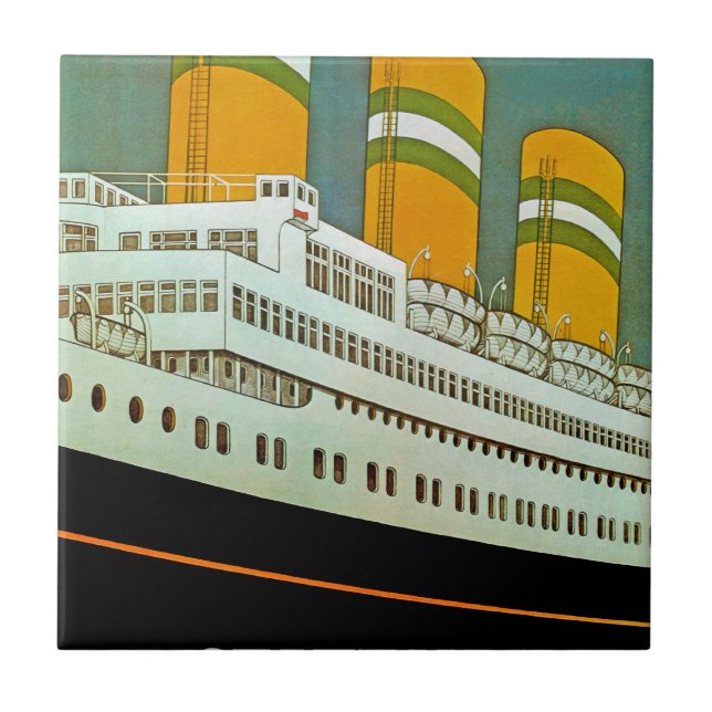 s.s. Statendam Ceramic Tile (Front)