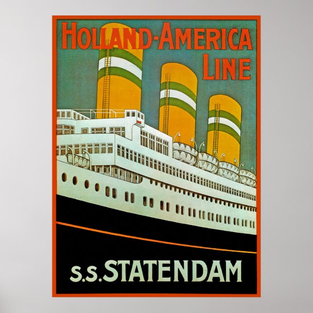 s.s. Statendam Poster (Front)