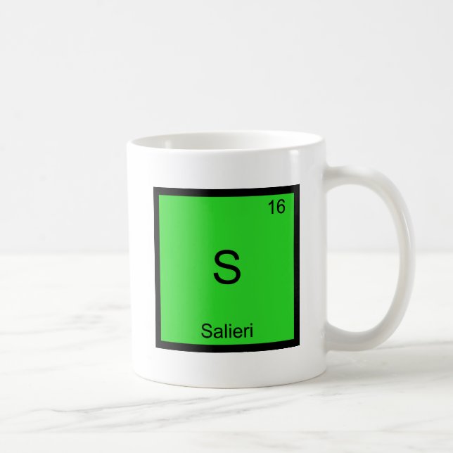 S - Salieri Funny Chemistry Element Symbol T-Shirt Coffee Mug (Right)