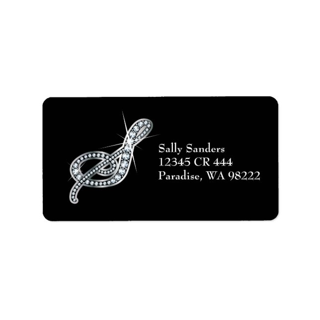 S Script "Diamond Bling" Label (Front)