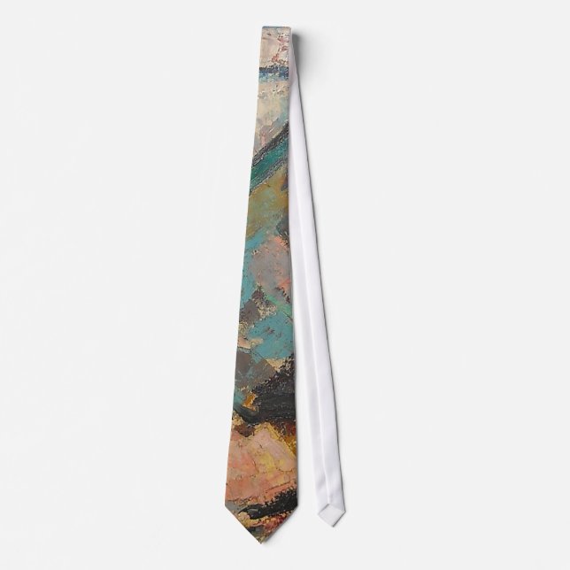 S Shano Color Mountain Slice 9 Neck Tie (Front)