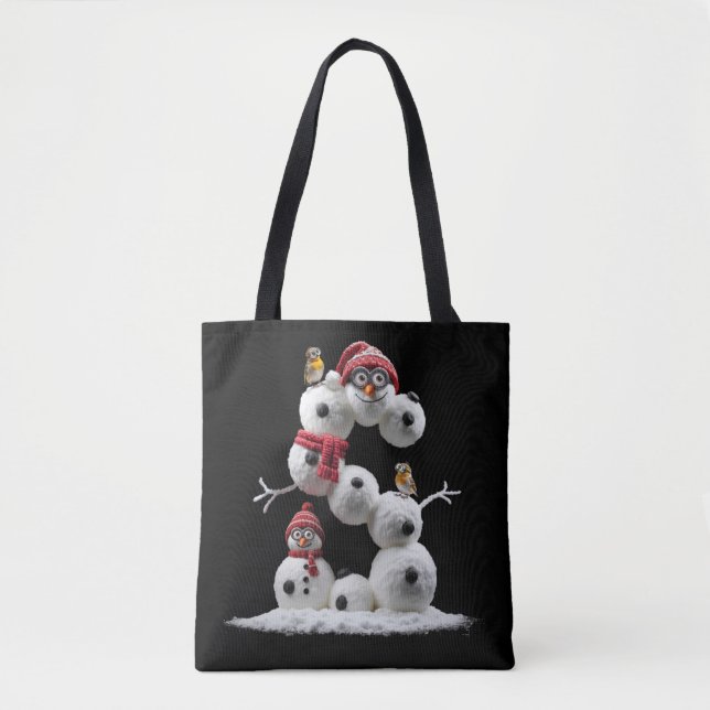 S-shaped Snowman-minion Tote Bag (Front)