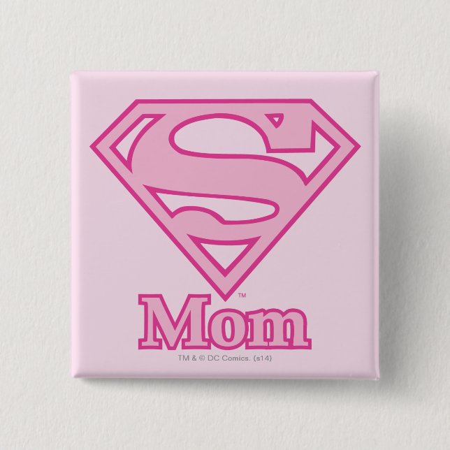 S-Shield Mom Pinback Button (Front)