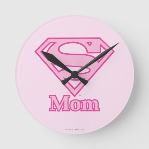 S_Shield Mom Round Clock