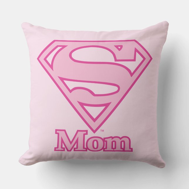 S-Shield Mom Throw Pillow (Front)