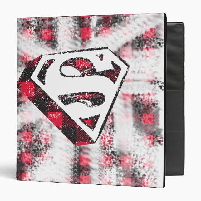 S-Shield Over Plaid 3 Ring Binder (Front/Inside)