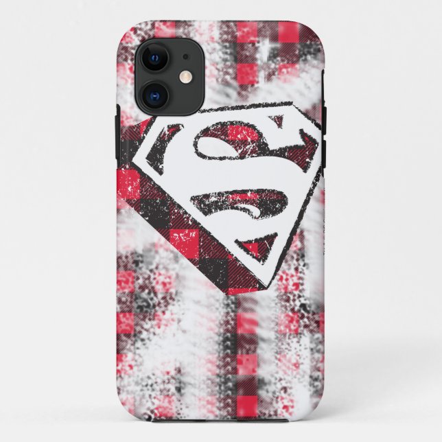 S-Shield Over Plaid Case-Mate iPhone Case (Back)