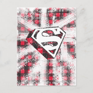 S-Shield Over Plaid Postcard