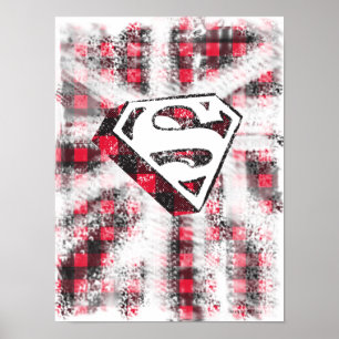 S-Shield Over Plaid Poster