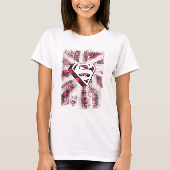 S-Shield Over Plaid T-Shirt (Front)