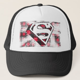 S-Shield Over Plaid Trucker Hat