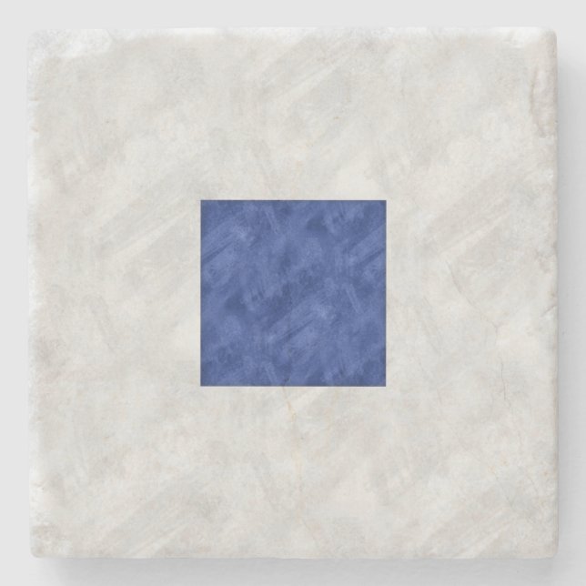 S Sierra Watercolor Nautical Signal Maritime Flag Stone Coaster (Front)