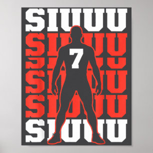 s Soccer Fan Lovers Siuuuu Soccer Player Joke Poster