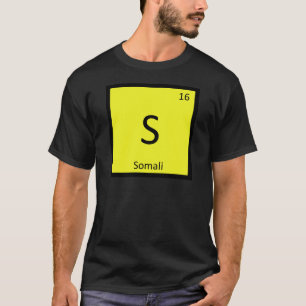 S - Somali Cat Chemistry Periodic Table Element T-Shirt