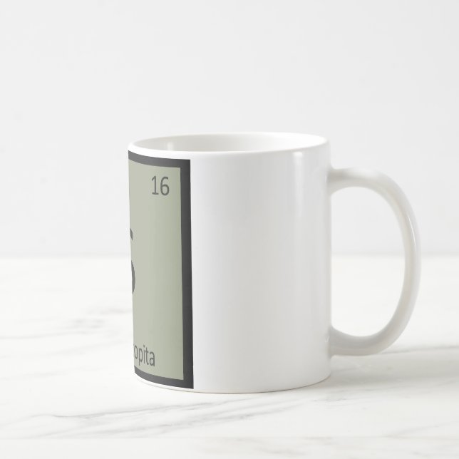 S - Spanakopita Appetizer Chemistry Periodic Table Coffee Mug (Right)