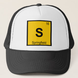 S - Springfield City Chemistry Periodic Table Trucker Hat