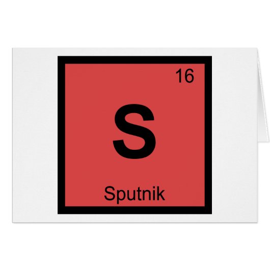 S - Sputnik Russian Space Chemistry Periodic Table Cards (Front Horizontal)