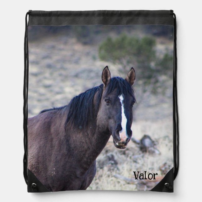 S Steens Stallions Tote Drawstring Bag (Front)