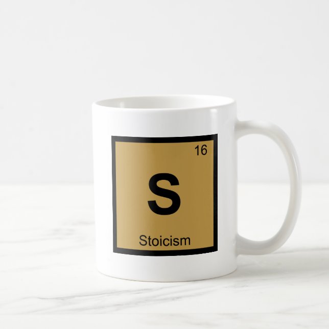 S - Stoicism Philosophy Chemistry Periodic Table Coffee Mug (Right)