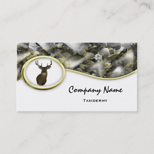Customizable S Style Camouflage Deer Taxidermy Business Cards