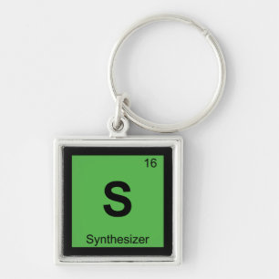 S - Synthesizer Music Chemistry Periodic Table Keychain