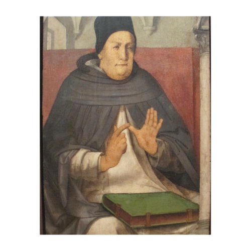 S Thomas Aquinas OP in Montefeltro studiolo Wood Wall Decor