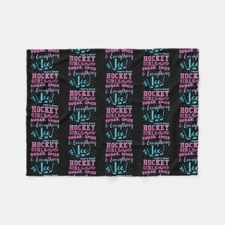 S ugar Spice And Everything I ce Hockey Girl Fleece Blanket