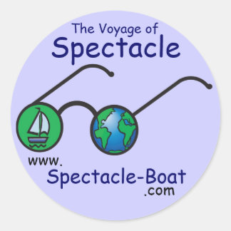 S/V Spectacle Large Blue Sticker