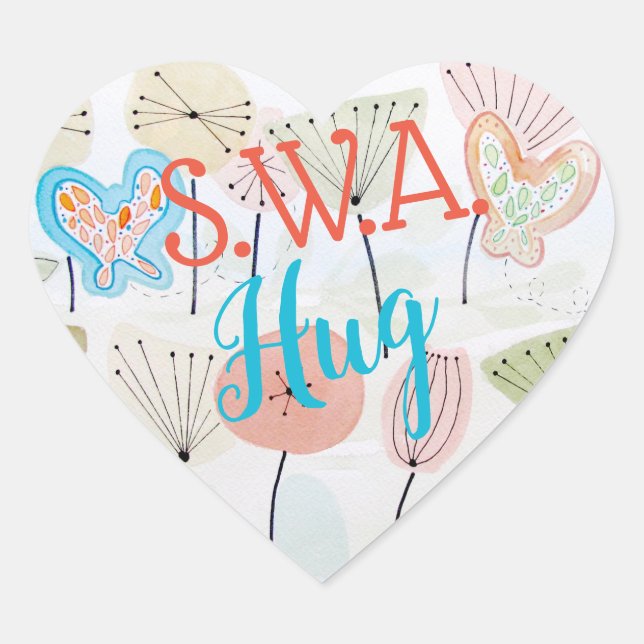 S.W.A.K. HEART STICKER (Front)