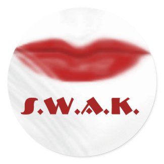 S.W.A.K. Valentine Red Lipstick Sticker
