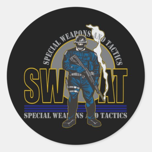 SWAT Attitude Classic Round Sticker