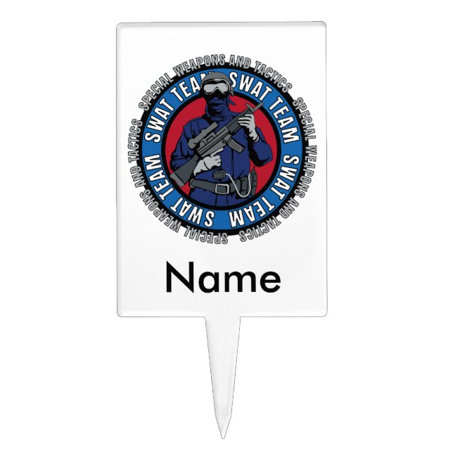 S.W.A.T. Team Cake Topper (Front)