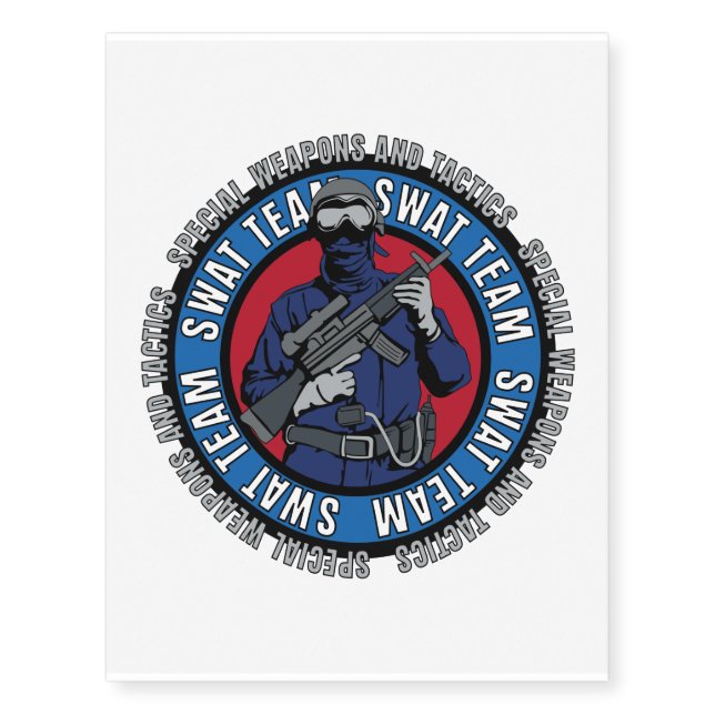 S.W.A.T. Team Temporary Tattoos (Front)