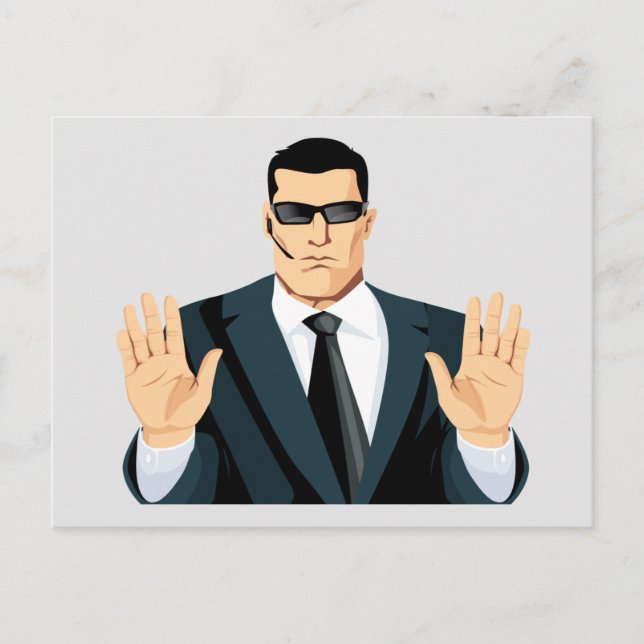 SA7 SECRET AGENT BODYGUARD COMICS CARTOON DARK MOB POSTCARD (Front)